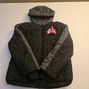 Nike Air Jordan Youth Black/Gray Puffer Jacket Size M (10/12)